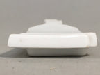 Japanese Porcelain Chopstick Rest Holder Vtg Hagoita White Paddle Handmade CR193