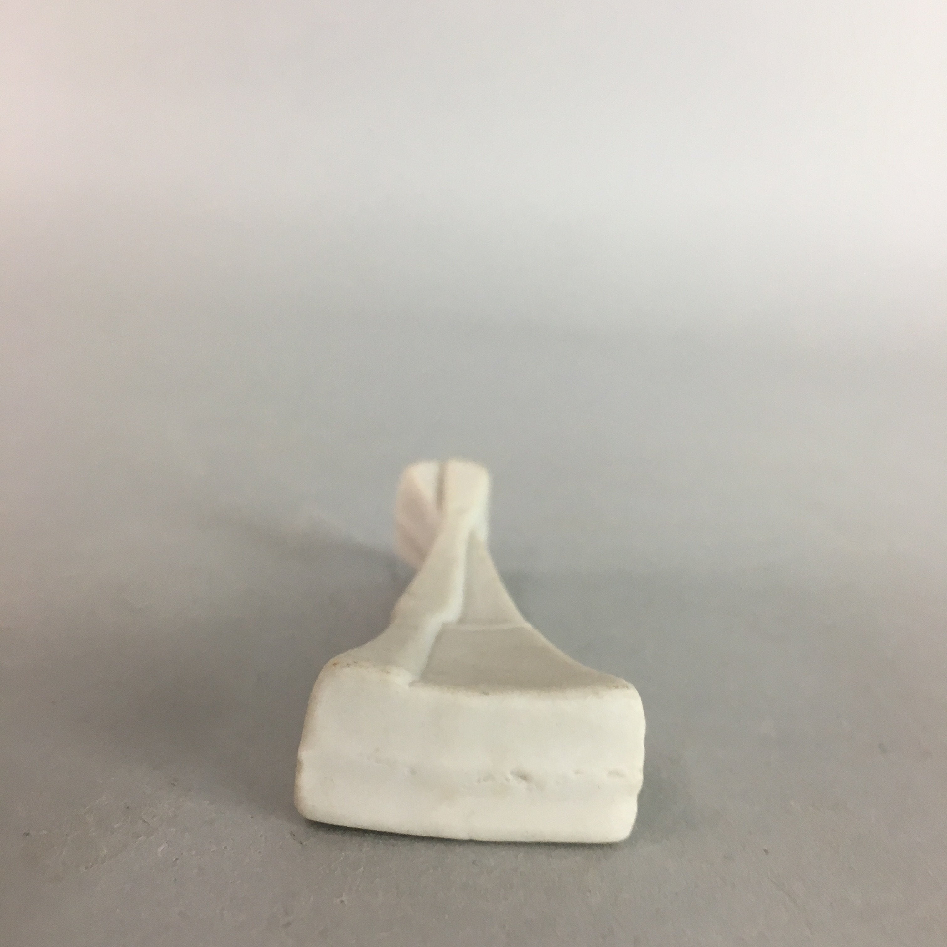 Japanese Porcelain Chopstick Rest Holder Vtg Hashioki Fan Handmade CR177