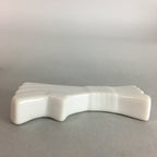 Japanese Porcelain Chopstick Rest Holder Vtg Hashioki Ribbon Handmade CR160