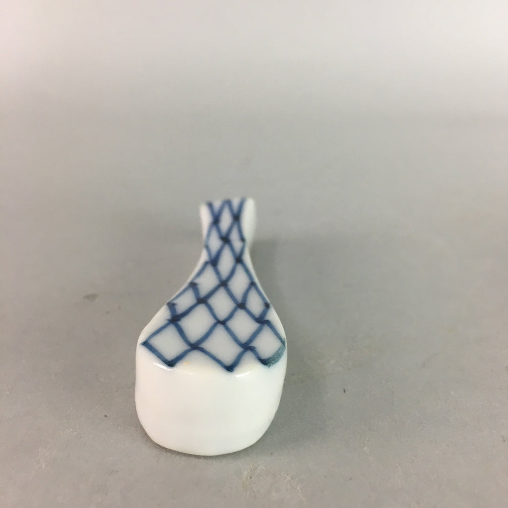 Japanese Porcelain Chopstick Rest Holder Vtg Hashioki Sometsuke Rice Scoop CR151