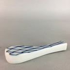 Japanese Porcelain Chopstick Rest Holder Vtg Hashioki Sometsuke Rice Scoop CR151