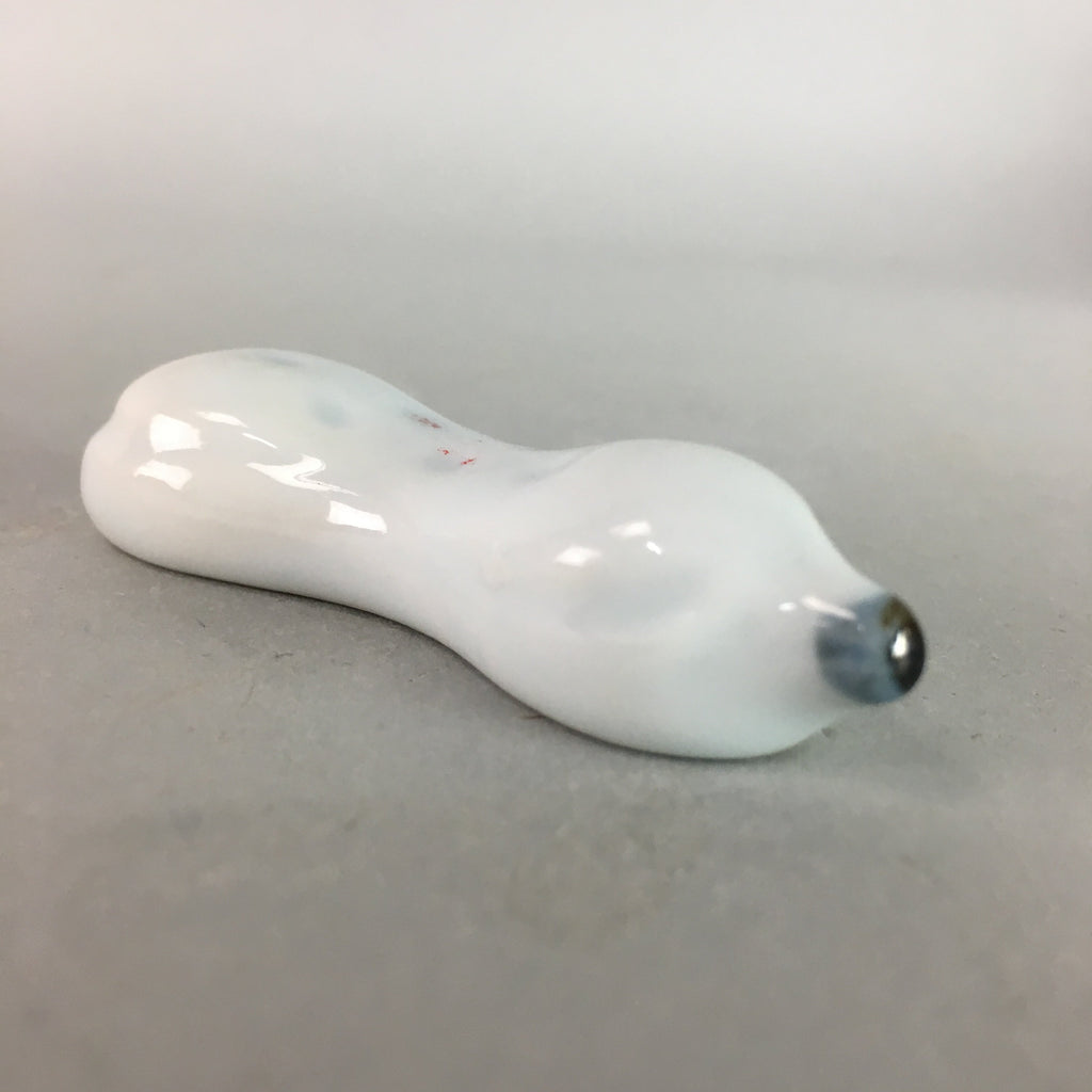 Japanese Porcelain Chopstick Rest Holder Vtg Hashioki White Gourd CR152