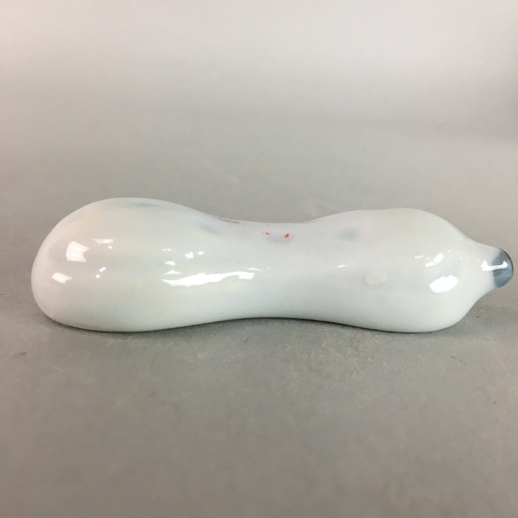 Japanese Porcelain Chopstick Rest Holder Vtg Hashioki White Gourd CR152