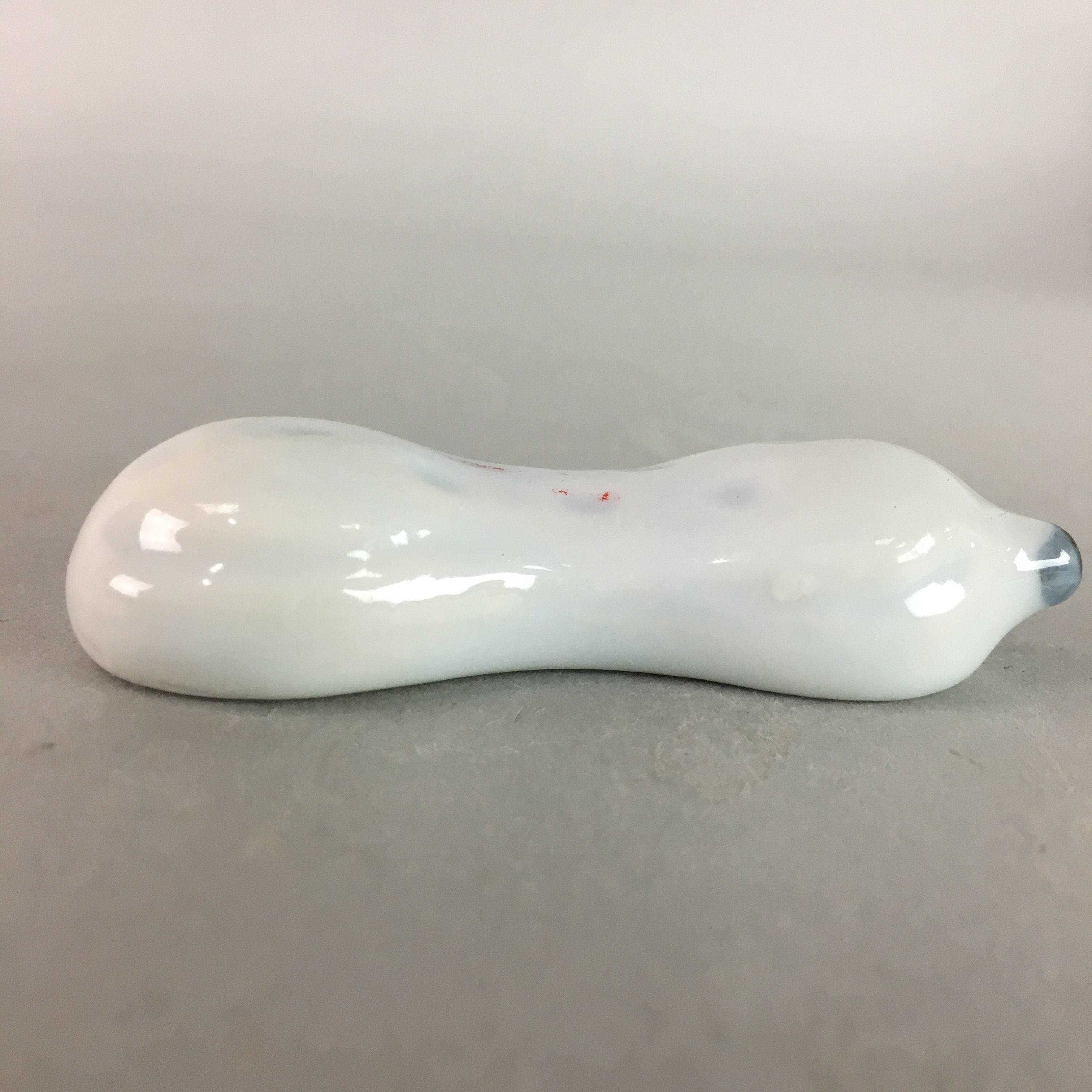 Japanese Porcelain Chopstick Rest Holder Vtg Hashioki White Gourd CR152