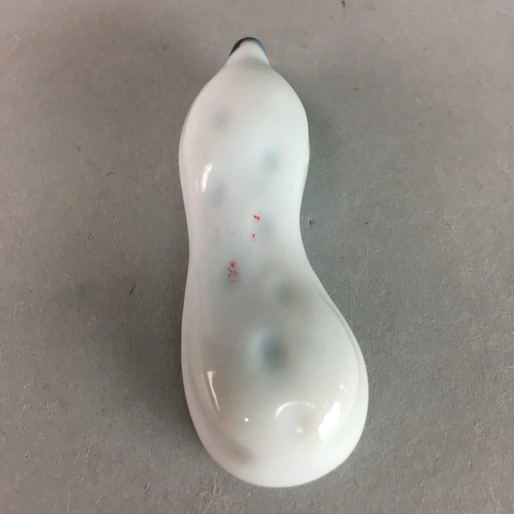 Japanese Porcelain Chopstick Rest Holder Vtg Hashioki White Gourd CR152