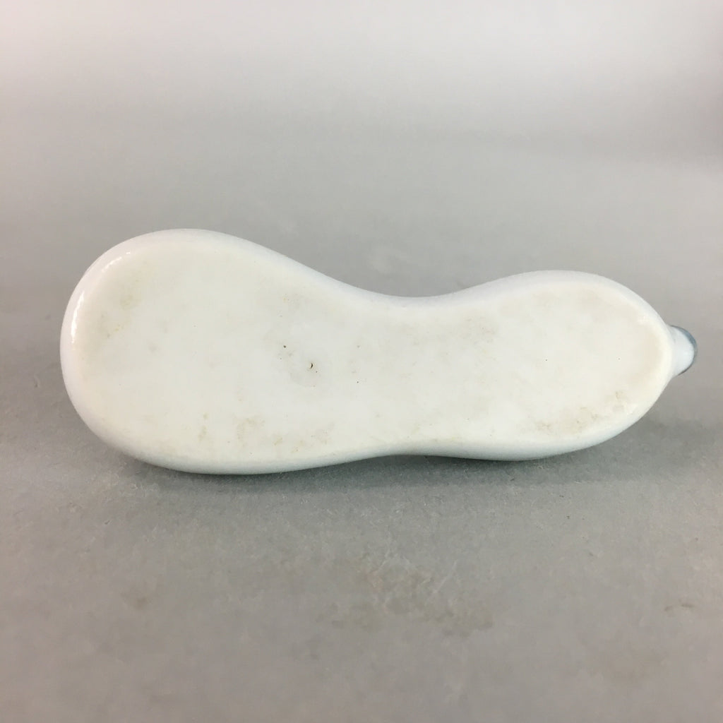 Japanese Porcelain Chopstick Rest Holder Vtg Hashioki White Gourd CR152