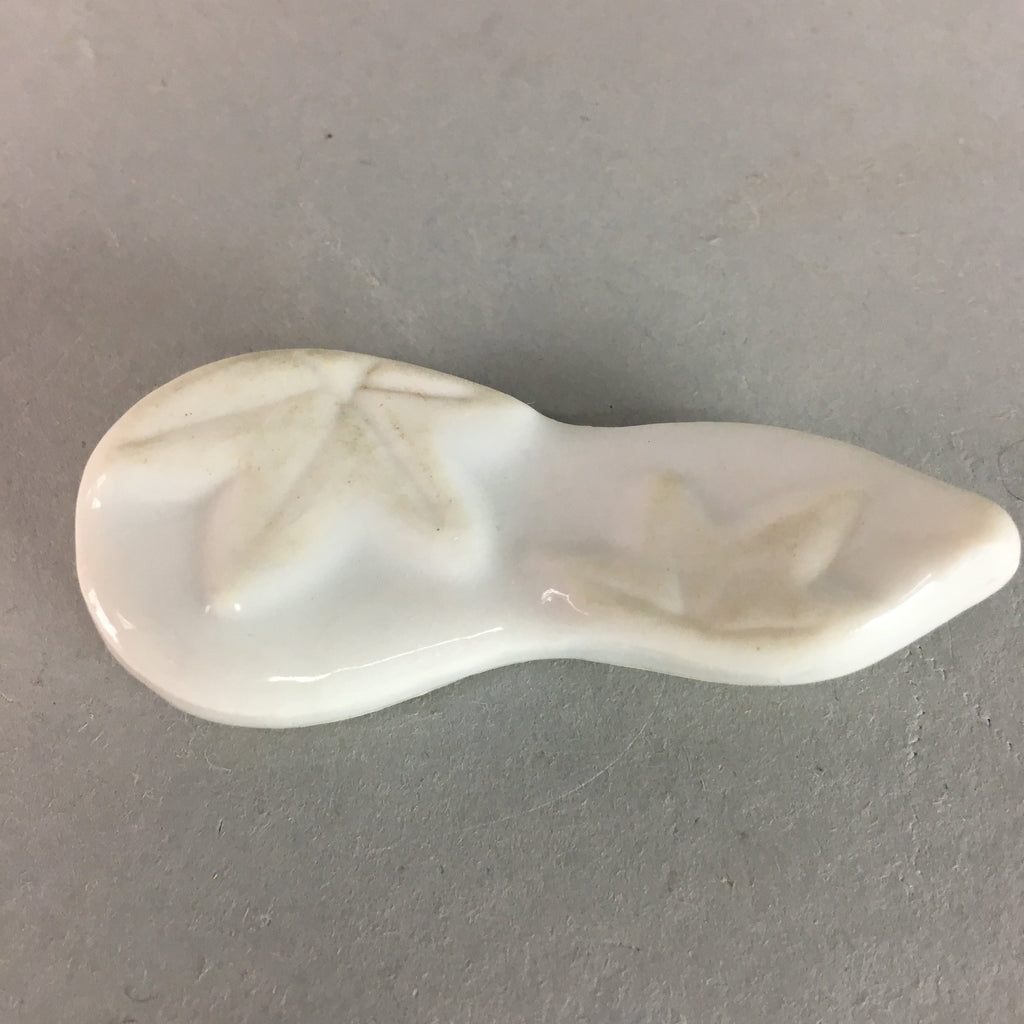 Japanese Porcelain Chopstick Rest Holder Vtg Kutani Ware Handmade CR184