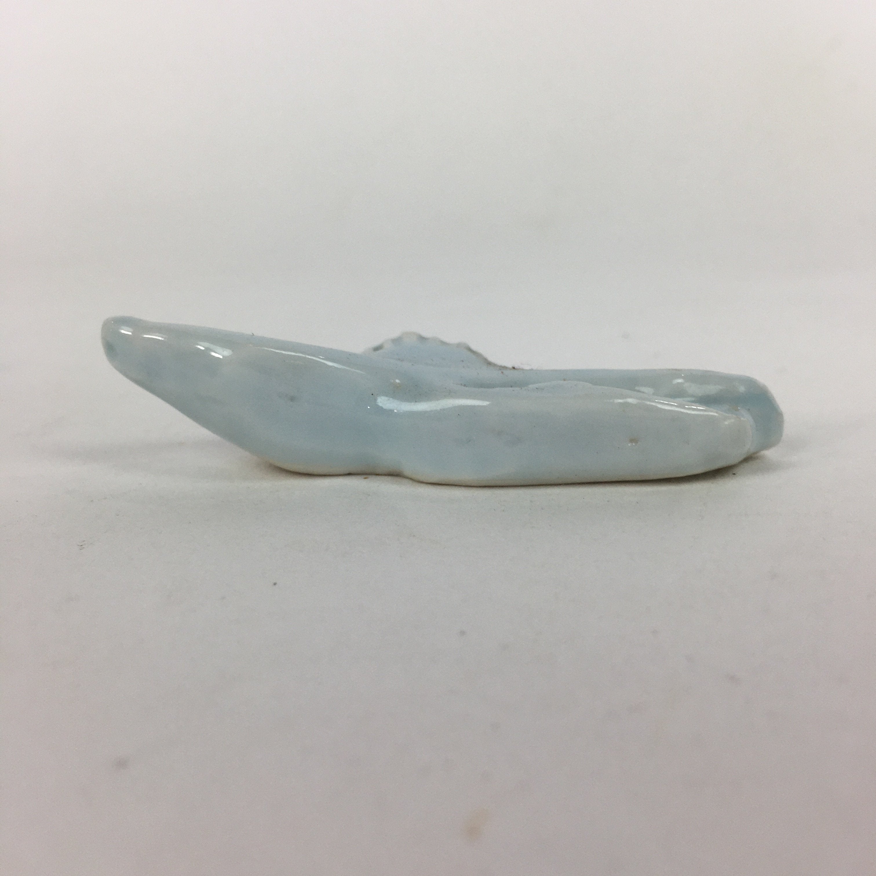 Japanese Porcelain Chopstick Rest Holder Vtg Light Blue Crane Hashioki CR234