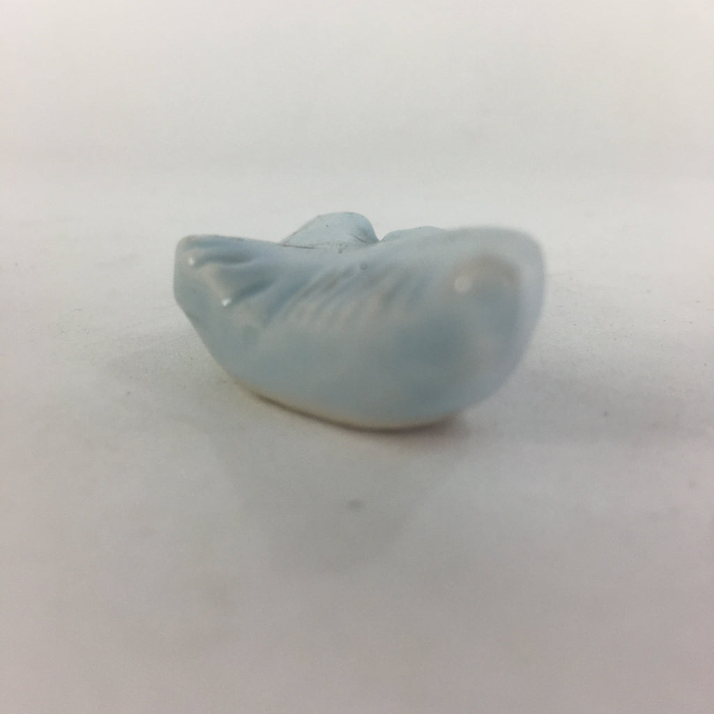 Japanese Porcelain Chopstick Rest Holder Vtg Light Blue Crane Hashioki CR236