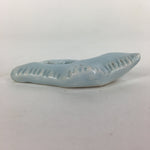 Japanese Porcelain Chopstick Rest Holder Vtg Light Blue Crane Hashioki CR236