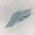 Japanese Porcelain Chopstick Rest Holder Vtg Light Blue Crane Hashioki CR237