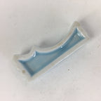 Japanese Porcelain Chopstick Rest Holder Vtg Light Blue Ribbon Hashioki CR226