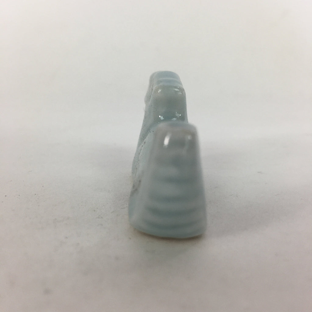 Japanese Porcelain Chopstick Rest Holder Vtg Light blue Dragon Hashioki CR253