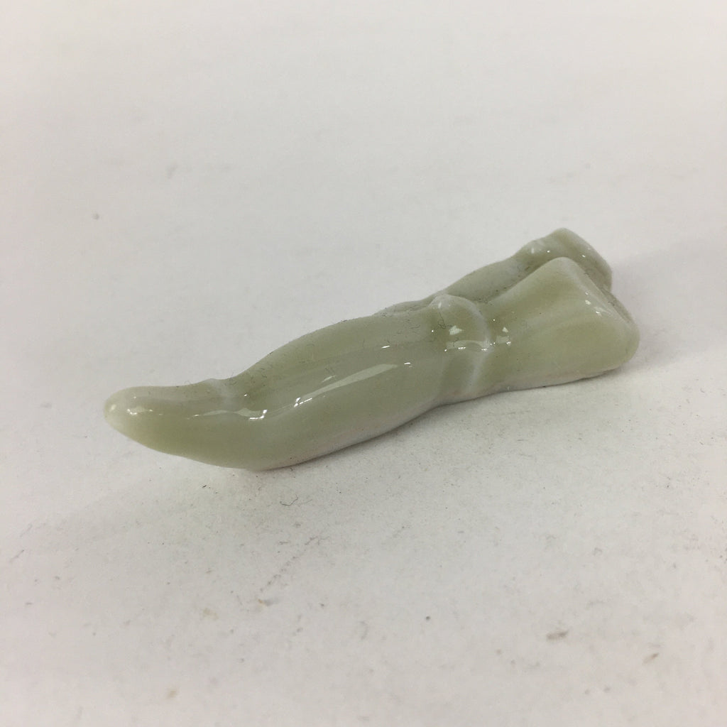 Japanese Porcelain Chopstick Rest Holder Vtg Lotus Root Shape Hashioki CR261