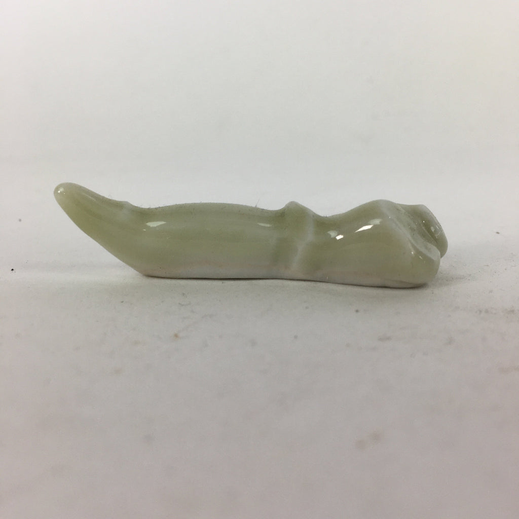 Japanese Porcelain Chopstick Rest Holder Vtg Lotus Root Shape Hashioki CR261