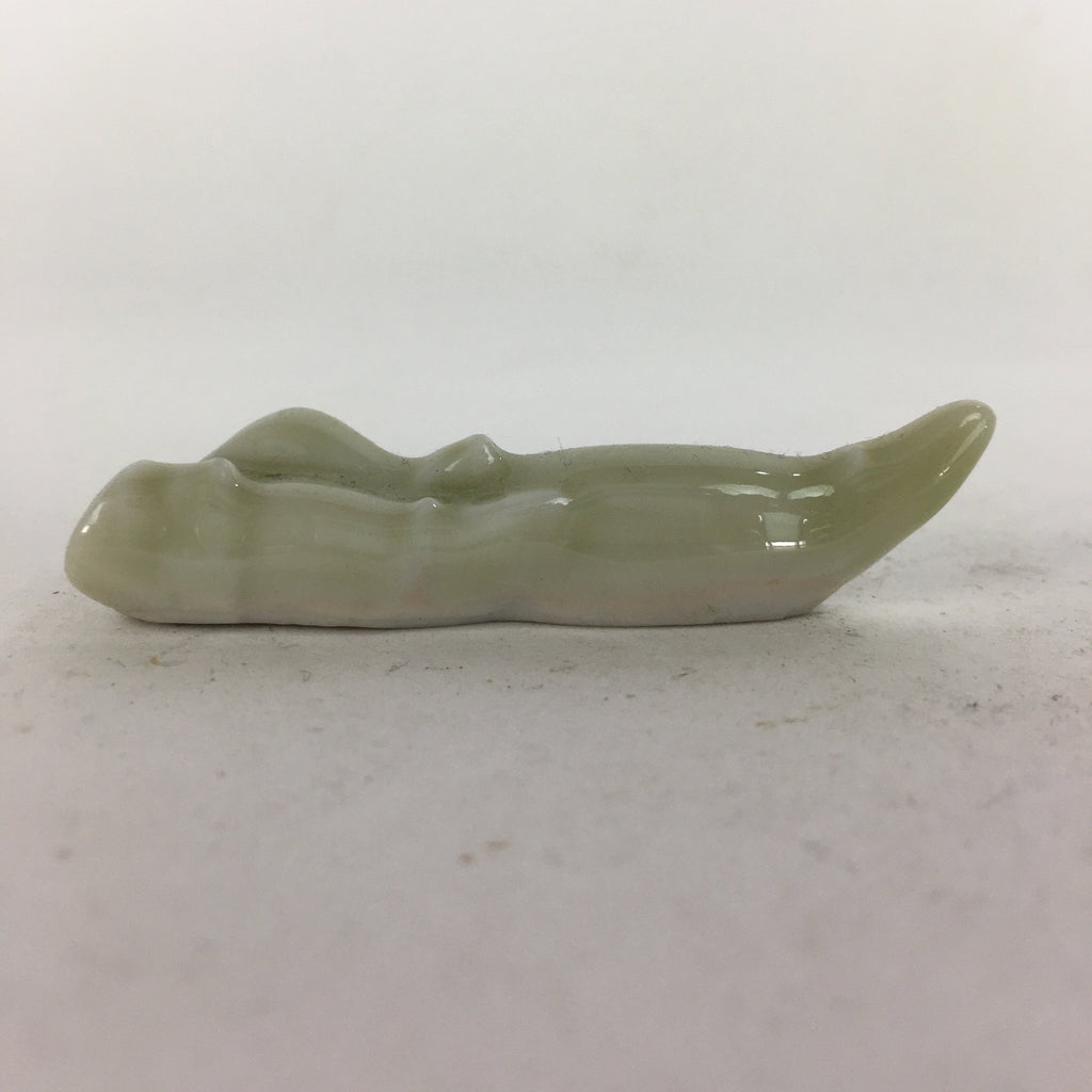 Japanese Porcelain Chopstick Rest Holder Vtg Lotus Root Shape Hashioki CR261
