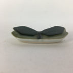 Japanese Porcelain Chopstick Rest Holder Vtg New leaves Green Hashioki CR238