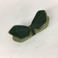 Japanese Porcelain Chopstick Rest Holder Vtg New leaves Green Hashioki CR239