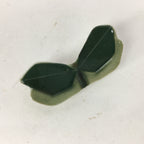 Japanese Porcelain Chopstick Rest Holder Vtg New leaves Green Hashioki CR239