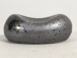 Japanese Porcelain Chopstick Rest Holder Vtg Oval Gray Stone CR200