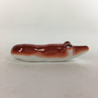 Japanese Porcelain Chopstick Rest Holder Vtg Red Shrimp Shape Hashioki CR254