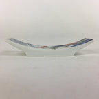 Japanese Porcelain Chopstick Rest Holder Vtg Sometsuke Red Chrysanthemum CR205