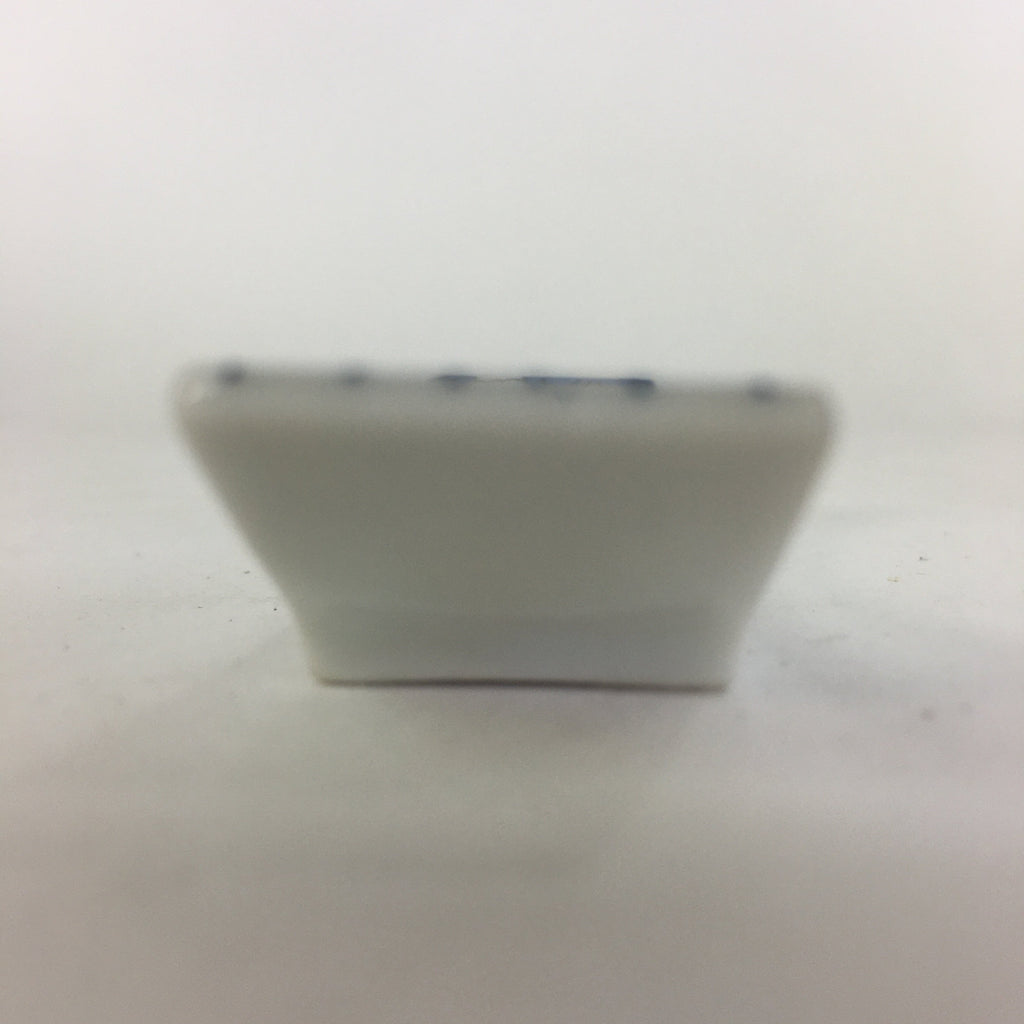 Japanese Porcelain Chopstick Rest Holder Vtg Sometsuke Red Chrysanthemum CR206