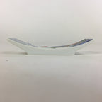 Japanese Porcelain Chopstick Rest Holder Vtg Sometsuke Red Chrysanthemum CR208