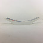 Japanese Porcelain Chopstick Rest Holder Vtg Sometsuke Red Chrysanthemum CR209