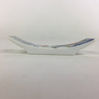 Japanese Porcelain Chopstick Rest Holder Vtg Sometsuke Red Chrysanthemum CR209