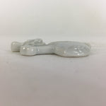 Japanese Porcelain Chopstick Rest Holder Vtg White Gavel Shape Hashioki CR258