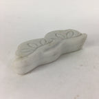 Japanese Porcelain Chopstick Rest Holder Vtg White Pine Tree Shape Hashioki CR25