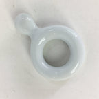 Japanese Porcelain Chopstick Rest Holder Vtg White Ring Shape Hashioki CR264