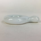 Japanese Porcelain Chopstick Rest Holder Vtg White Ring Shape Hashioki CR264