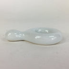 Japanese Porcelain Chopstick Rest Holder Vtg White Ring Shape Hashioki CR264