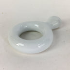 Japanese Porcelain Chopstick Rest Holder Vtg White Ring Shape Hashioki CR264