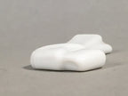 Japanese Porcelain Chopstick Rest Holder Vtg White Tie String Ribbon CR192