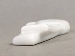 Japanese Porcelain Chopstick Rest Holder Vtg White Tie String Ribbon CR192