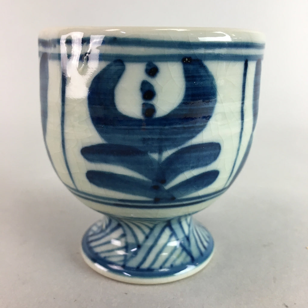 Japanese Porcelain Cup Sauce Dressing Pot Vtg Blue and White Sometsuke PT746