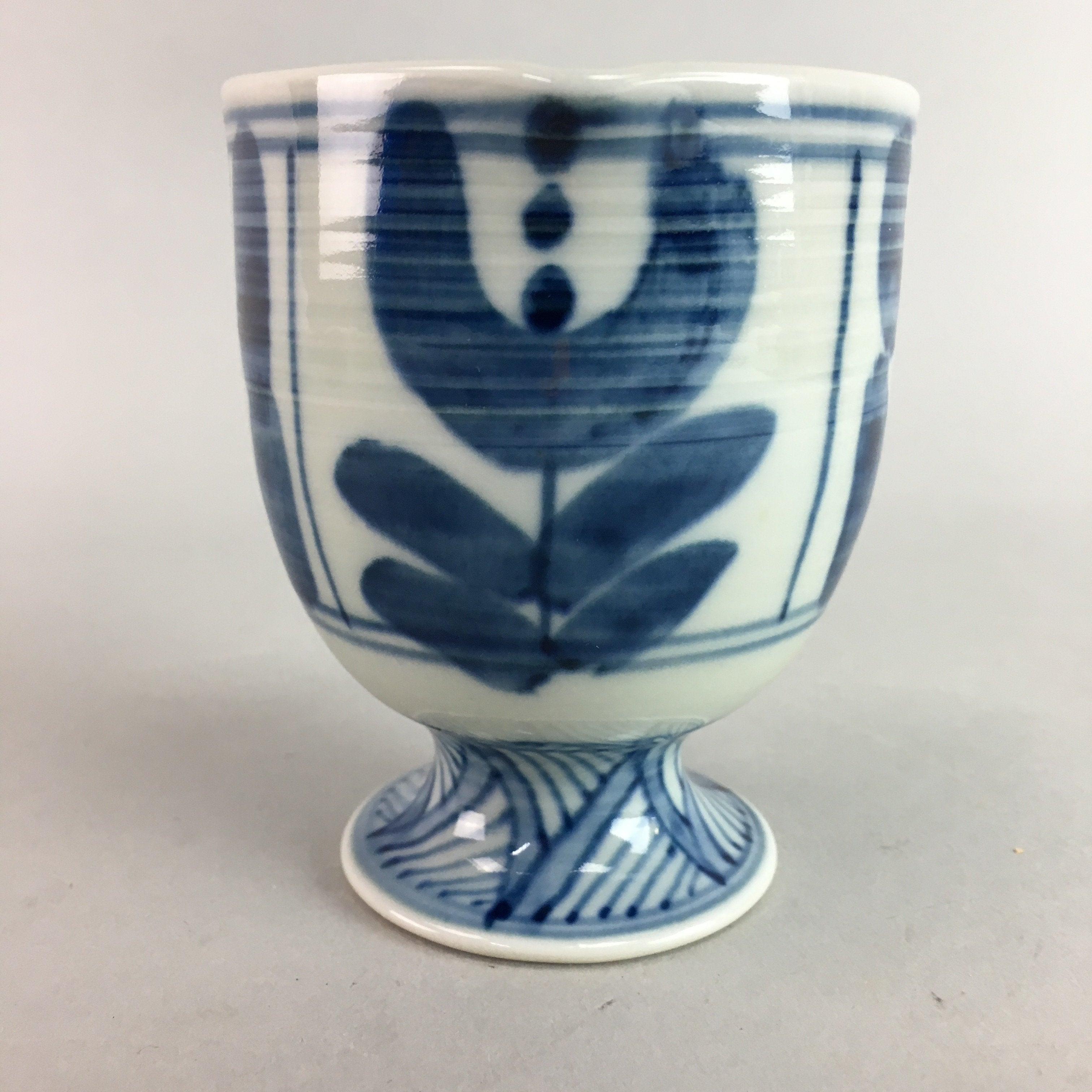 Japanese Porcelain Cup Sauce Dressing Pot Vtg Blue and White Sometsuke PT747