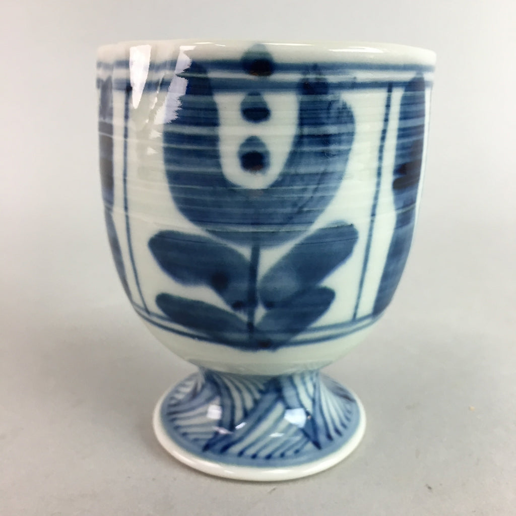 Japanese Porcelain Cup Sauce Dressing Pot Vtg Blue and White Sometsuke PT747