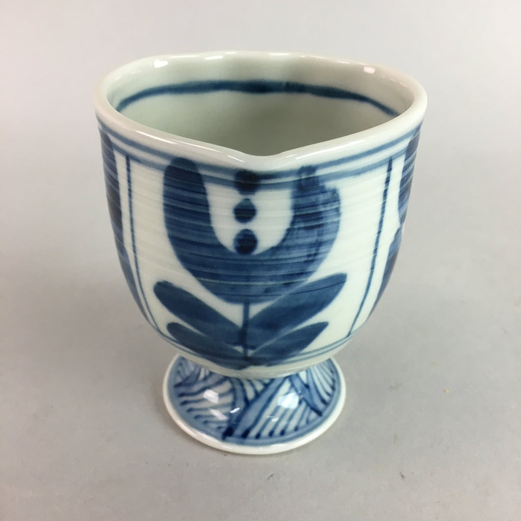 Japanese Porcelain Cup Sauce Dressing Pot Vtg Blue and White Sometsuke PT747