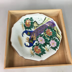 Japanese Porcelain Display Plate Kutani ware Vtg Charger Centerpiece Box PX402