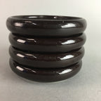 Japanese Porcelain Drink Saucer 4pc Set Vtg Chataku Brown Coaster PT661