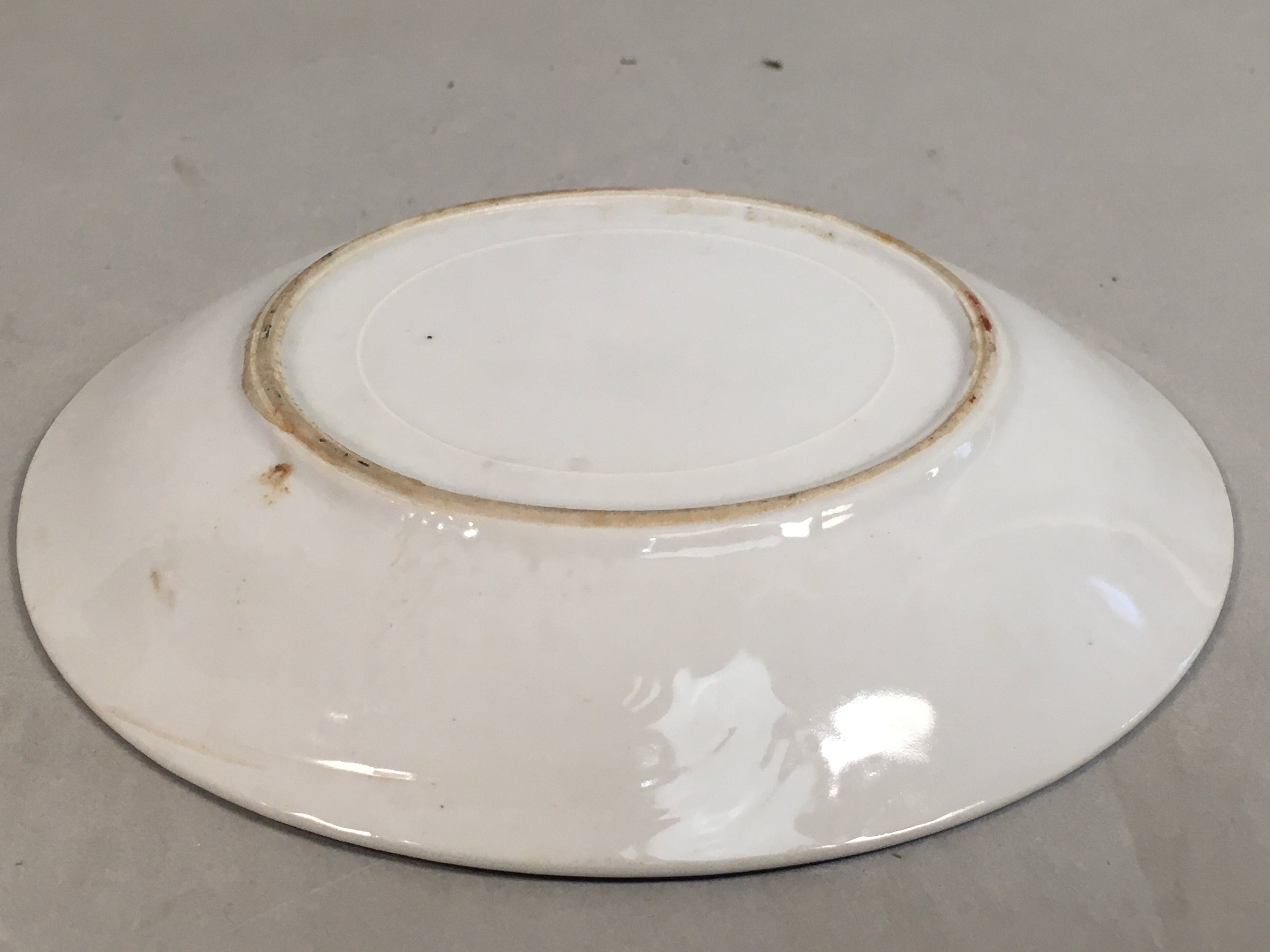 Japanese Porcelain Drink Saucer Vtg Chataku Coaster Daruma Kanji PP368