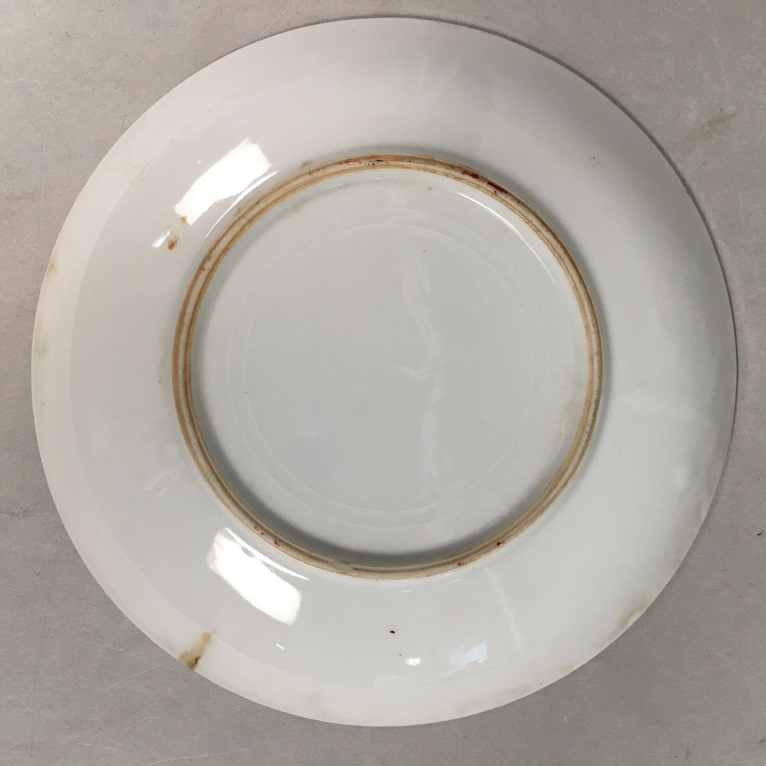 Japanese Porcelain Drink Saucer Vtg Chataku Coaster Daruma Kanji PP369