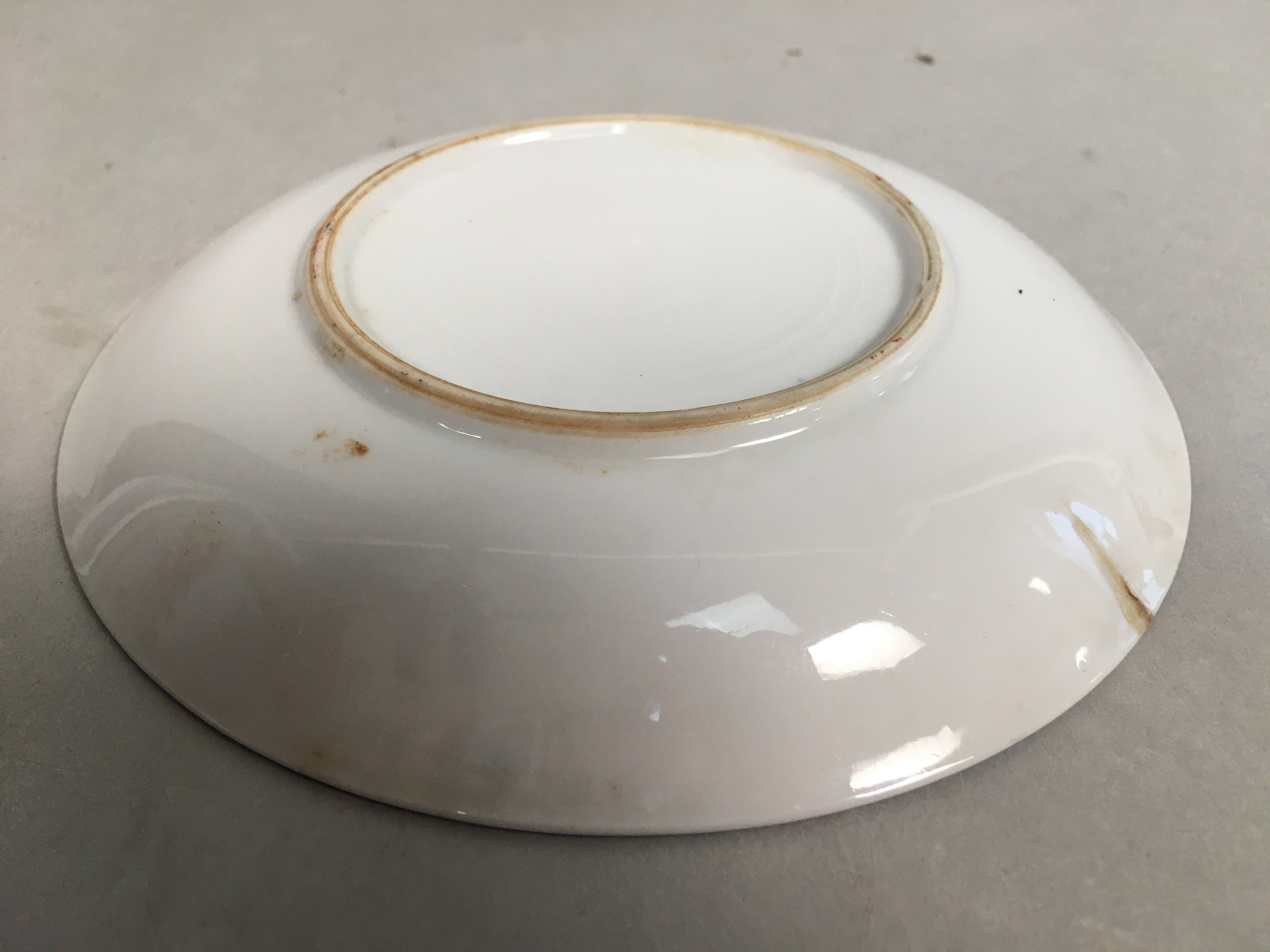 Japanese Porcelain Drink Saucer Vtg Chataku Coaster Daruma Kanji PP369