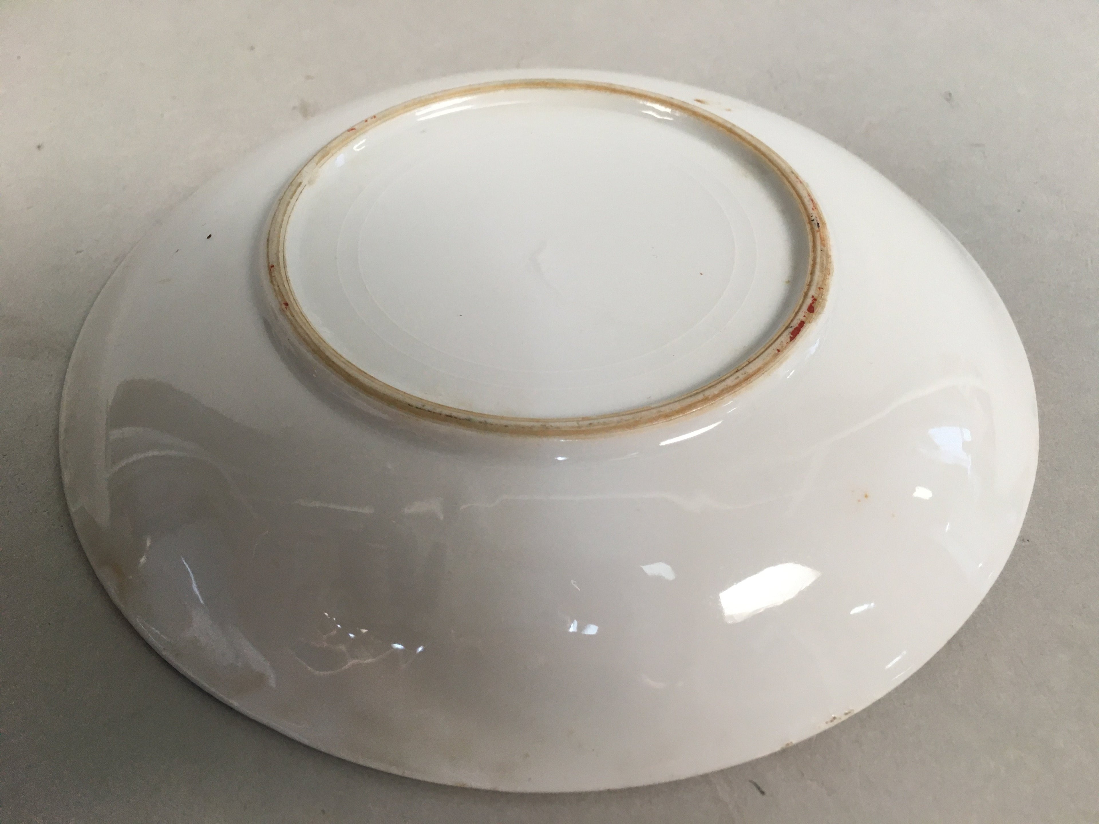 Japanese Porcelain Drink Saucer Vtg Chataku Coaster Daruma Kanji PP369