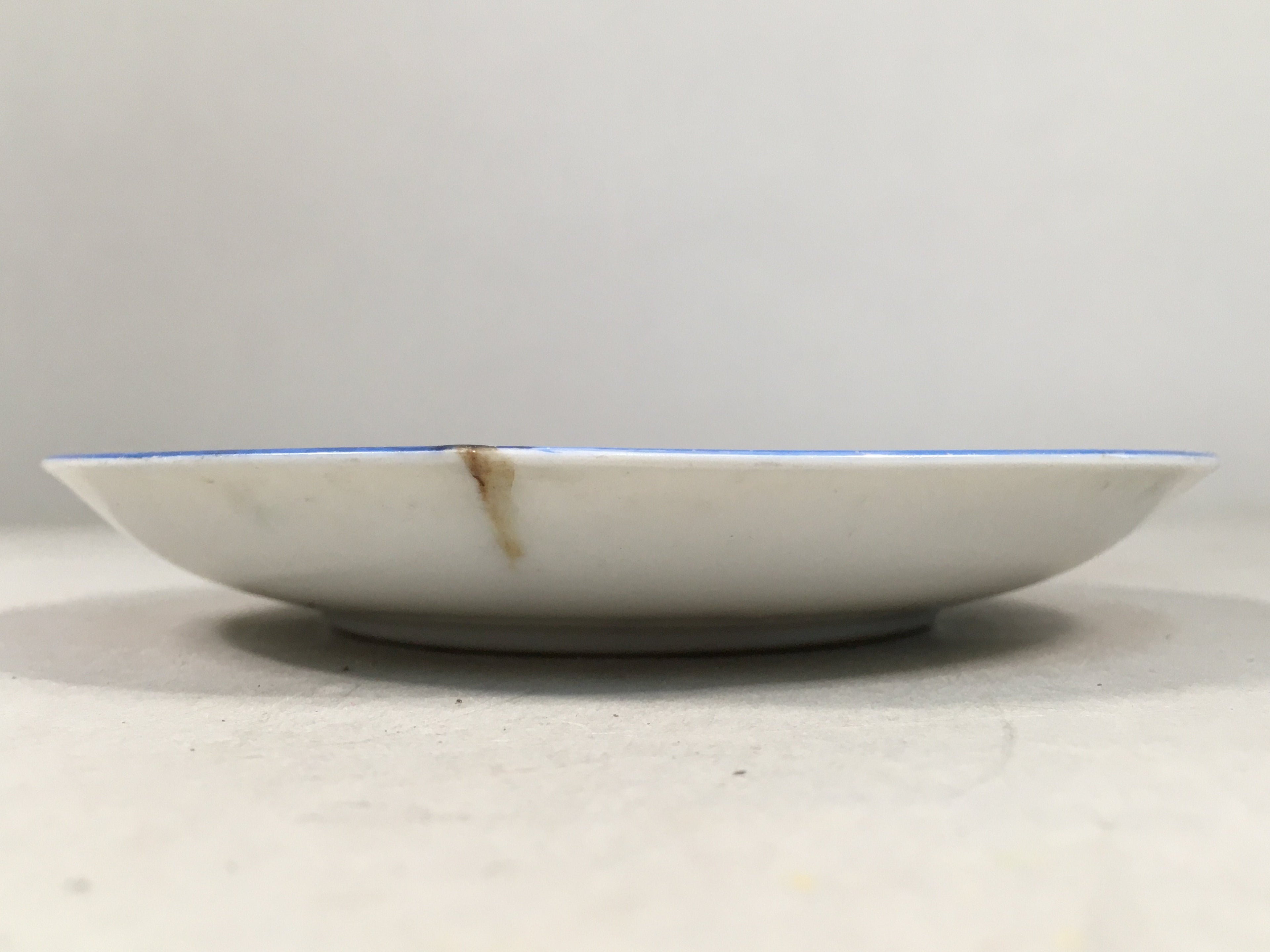 Japanese Porcelain Drink Saucer Vtg Chataku Coaster Daruma Kanji PP369