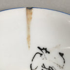 Japanese Porcelain Drink Saucer Vtg Chataku Coaster Daruma Kanji PP370
